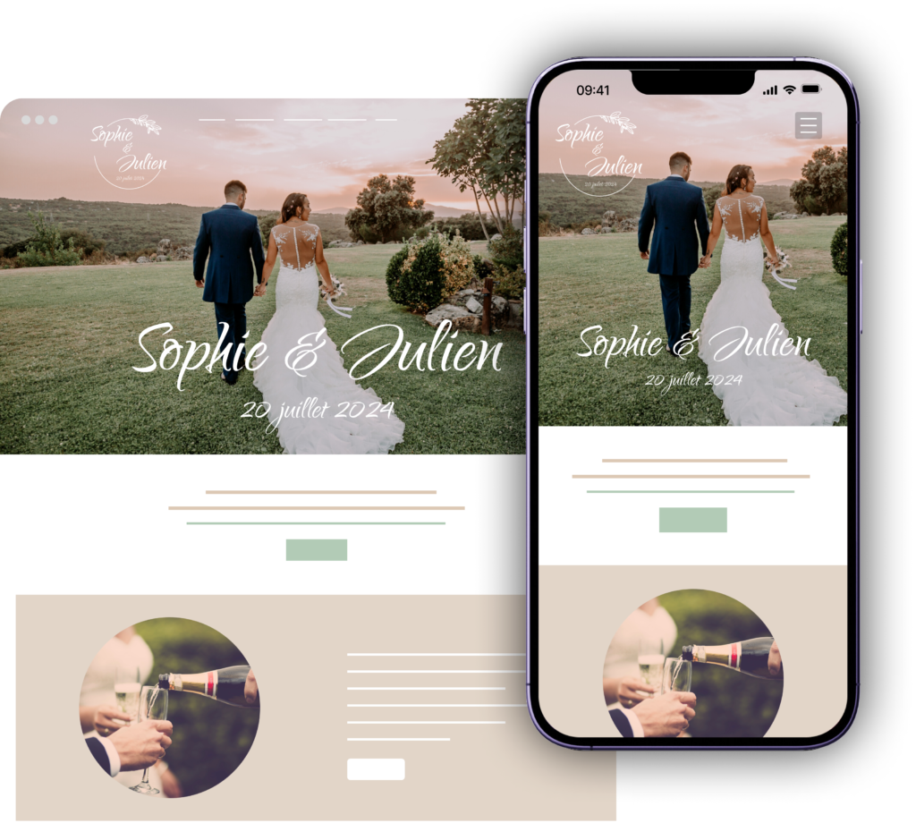 Design site de mariage